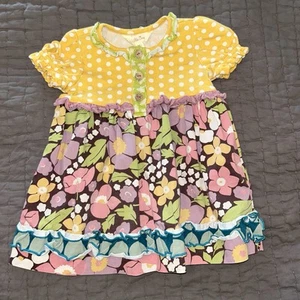 Matilda Jane Once Upon A Time floral Ruffle dress girls 6-12 Months - Picture 1 of 2