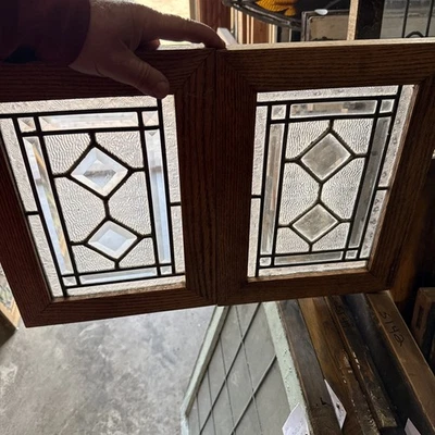 SG 5159 Two Av Price each antique textured glass window 11 x 14.5 - Image 1 of 4