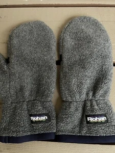 Rohan Gray Fleece Worm Gloves Size M Mens Womens - Picture 1 of 6