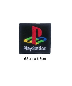 Play Station logo iron on sew on embroidery patch - Picture 1 of 2