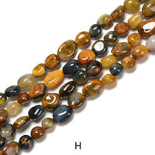 Natural Gemstone Crystal Pebble Nugget Beads 6x8mm 15.5'' Strand Pietersite