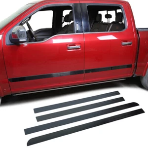 Stainless Door Body Side Molding Cover Trim Protector For Ford F150 2015+ Black - Picture 1 of 7