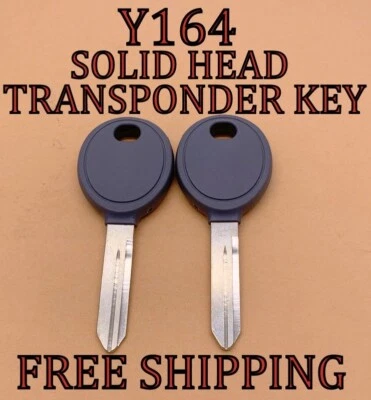 X2 REEMPLAZO CABEZA SÓLIDA TRANSPONDEDOR LLAVE DE ENCENDIDO PARA CARAVANA DODGE 2004-2007 Foto 1 de 3