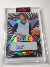 2022 LEAF EXOTIC BASKETBALL "Zebra" AUTOGRAPHED /9 CHRIS BUNCH