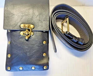 Mens Leather RUGGED Hip BAG W/Belt - Picture 1 of 5