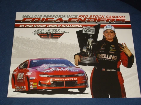 2022 ERICA ENDERS MELLING PERFORMANCE 4X CHAMPION PRO STOCK NHRA POSTCARD Cover