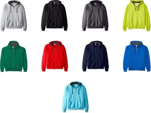 Fruit of the Loom Men's EverSoft Fleece Full Zip Hoodie Jacket - Picture 1 of 13