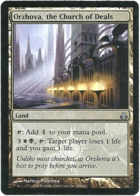 Magic the Gathering x1 Orzhova, the Church of Deals Uncommon Land MP Foil - Image 1 of 2