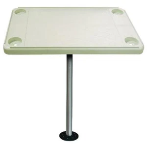 JIF Marine DSH-KF Rectangular Pontoon Boat Tables - Ivory - Picture 1 of 1