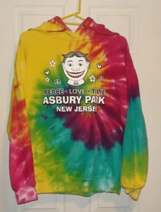 SUDADERA CON CAPUCHA ASBURY PARK NJ BOARDWALK TIE DIE PEACE LOVE TILLIE! UNISEX LG - Imagen 1 de 5