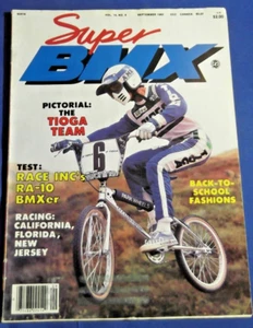 SUPER BMX MAGAZINE-SEPT 1983-WAR OF STARS BAKERSFIELD-RA 10 TEST-TIOGA TEVINTAGE - Picture 1 of 5
