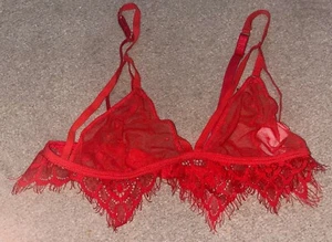 Red lace Bralette Size UK 6 - Picture 1 of 2