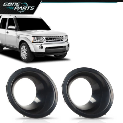 Fit For 10-14 Land Rover LR4 Front Bumper Fog Light Bezel Right+Left Black Foto 1 de 4