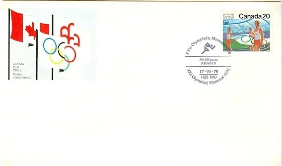 1976 Canada Post Olympics Special Embossed & Cancelled Athletics Event Cover - Image 1 of 1