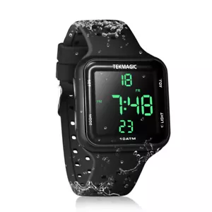 10 ATM Waterproof Men Boys Swimming Diving Watch with Stopwatch, Alarm,Dual Time - Picture 1 of 11