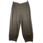 EILEEN FISHER Sz XL Tencel Lyocel Stretch Tapered Pull-On ankle pants Olive