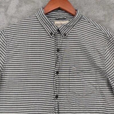 Camisa Denim Supply Ralph Lauren Para Hombre Grande L Rayas Regular Manga Corta Botón Foto 1 de 4