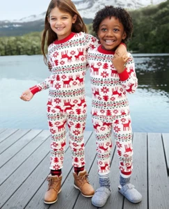 Hanna Andersson Pajama Set Christmas Dear Deer Size 12 - 150 cm - Picture 1 of 3