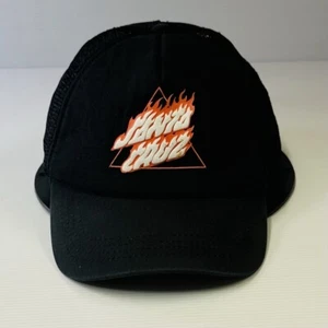 Santa Cruz Flamed Not A Dot Mens Black Hat Cap Trucker Snapback Adjustable OSFM - Bild 1 von 11