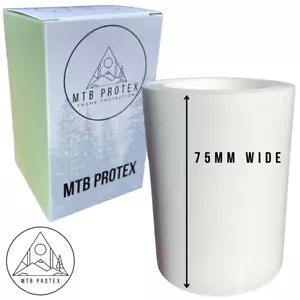 Helicopter Tape 75mm x 1m, 2m, 3m - Bike Frame Protection Tape - Clear Gloss - Foto 1 di 10