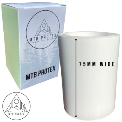MTB PROTEX Hubschrauberband 75mm x 1m, 2m, 3m - Fahrradrahmen Schutzband - klar glänzend