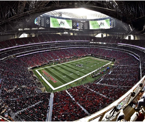 Atlanta Falcons Unsigned Mercedes-Benz Stadium Photograph Cover