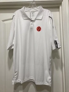 NWT Addias Golf Climalite Polo SZ L White with Chinese Symbol for Strength - Picture 1 of 12