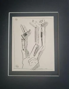 Victor Vasarely "Künstlerhand" mattierte Offsetlithographie 1977 Rep - Bild 1 von 2