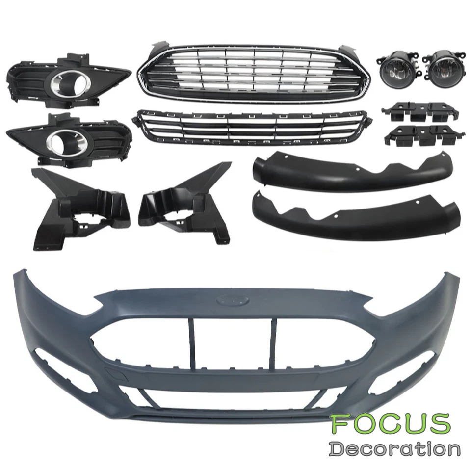 Conjunto completo de parachoques delantero con juego de luces antiniebla para Ford Fusion 2013 2014-2016 Foto 1 de 4