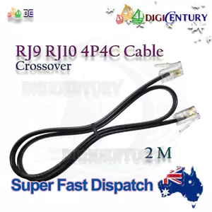 Cable de cable telefónico plano dispositivo de conexión directa cruzado 4P4C RJ9 RJ10 RJ22 2m - Imagen 1 de 1