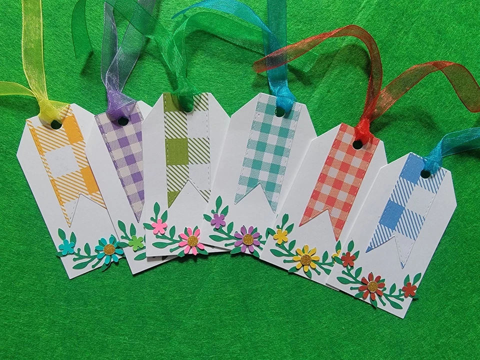 6 etiquetas de presente para todas as ocasiões com fitas cartolina - Imagem 1 de 1