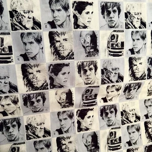 Vintage Star Wars Memorabilia Tessuto Cotone Obi-Wan Chewbacca Principessa Leia 5,4 Yd - Foto 1 di 1