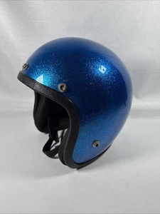 Nesco Comet Blue Helmet Metal Flake Sz Med 1975 Model 6420 Sparkle - Picture 1 of 15