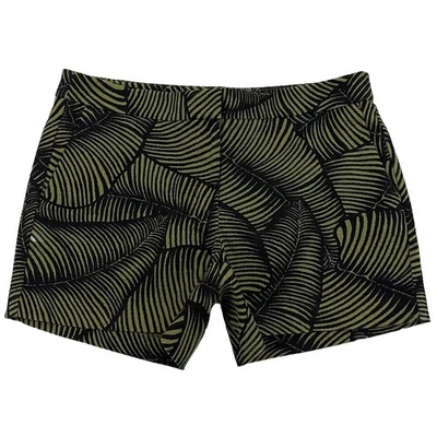 Pantalones Cortos Ann Taylor Devin City Para Mujer Talla 8 Verde Negro Estampado Hoja de Palma A Medida Foto 1 de 4