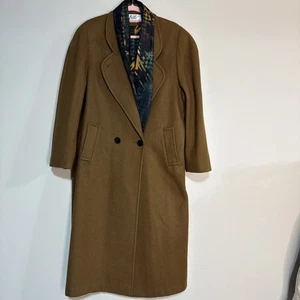 Billi By Billycoat Womens Brown Trench Coat Wool Blend Button Front Peak Lapel - Picture 1 of 16