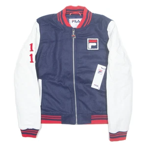 FILA Dixon Boys Varsity Jacket Blue Wool XS - Picture 1 of 6