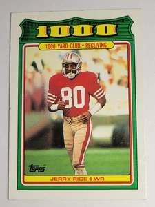 1990 Jerry Rice Card #4 San Francisco 49ers 1000 Yard Club NFL Football Reciever - Picture 1 of 3