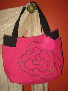 Bolso de Mano Multiuso Flor Rosa NUEVO - Imagen 1 de 4