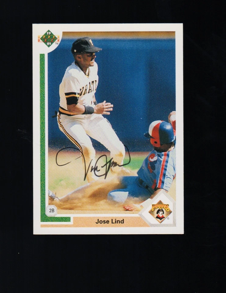 1991 Upper Deck Jose Lind Signed Autograph #258 Baseball Card - Image 1 of 1