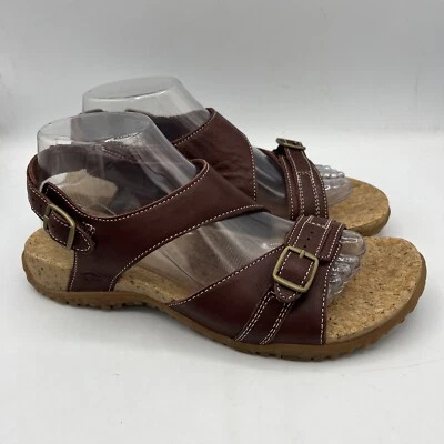LL Bean Sandals Leather Women's Sz 9 Brown Adjustable Strap Buckle Comfort - Image 1 of 4