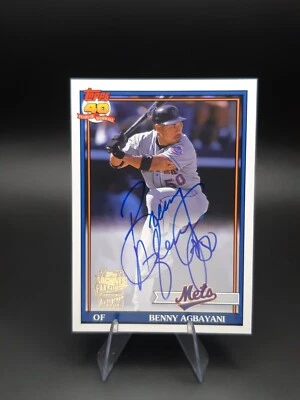 2021 Topps Archives Fan Favorite Auto 1991 Topps Benny Agbayani #FFA-BAG Auto - Image 1 of 2