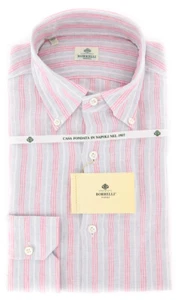 Luigi Borrelli Light Gray Shirt - Extra Slim - 15/38 - (EVTS208RINALDO) - Picture 1 of 4