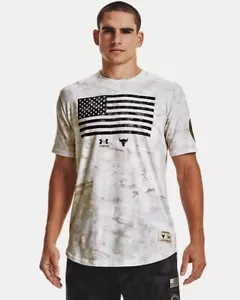 RARE Under Armour Men's UA Project Rock Vet Day Flag T-Shirt Sz Large NWT - Picture 1 of 6