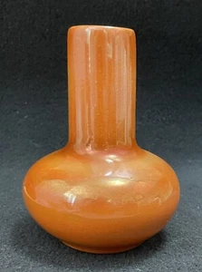 Weller Pottery Lustre Vase - Orange Iridescent Glaze Circa 1920s - Picture 1 of 16