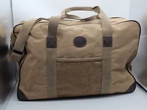 Vintage Ralph Lauren Tan Canvas Weekender Shoulder Strap Double Handles Bag - Picture 1 of 10