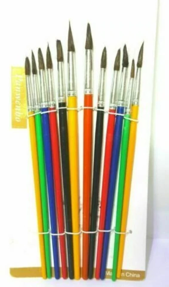 SDMAX Neu 12-teiliges Künstler Pinsel Set fein Hobby Handwerk Modellbau Pinsel Kit