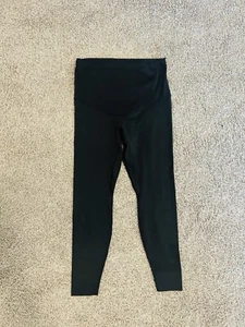 Pink Blush Black Basic Maternity Leggings XL - Picture 1 of 3
