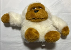 Jouet ancien fable 1993 petite peluche blanche mignon gorille PL2 - Photo 1/8