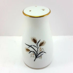 Noritake Wheatcroft Pfefferstreuer 3 Loch 3,25 Zoll Weiß und Gold 5852 - Bild 1 von 5