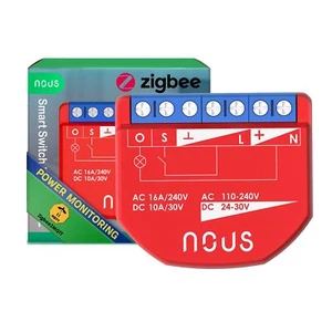 Zigbee Inteligente Interruptor Módulo 1 Canal, Con Medidor de Potencia, NOUS B2Z - Imagen 1 de 6
